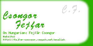 csongor fejfar business card